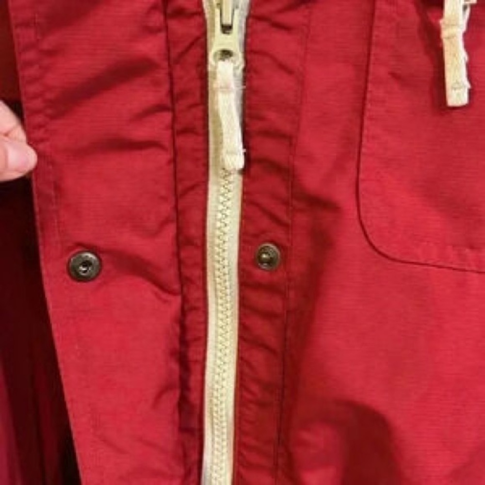 Red Women's Hooded Anorak Jacket - Picture 5 of 10